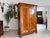 Original Biedermeier Wardrobe in Walnut Veneer with Clothes Rail For Sale - Image 6 of 10
