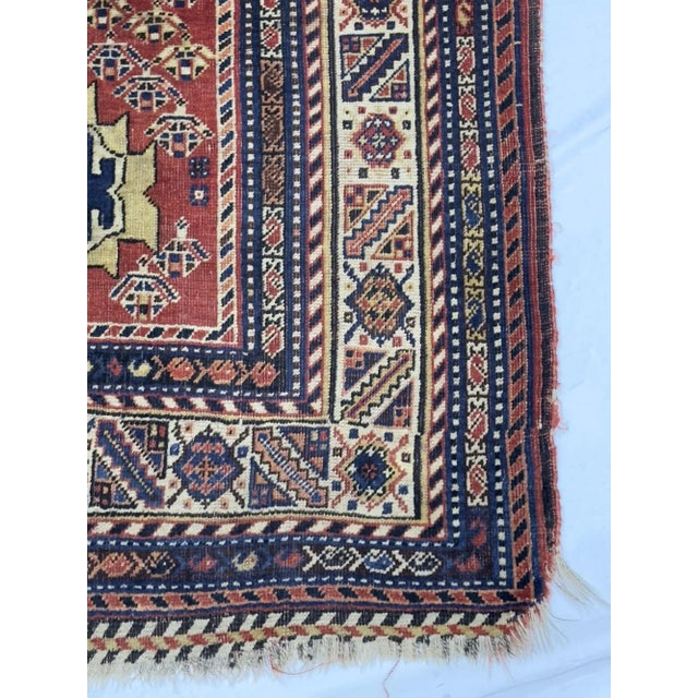 Persian Antique Persian Qashqai Rug 4’11" X 7’4" For Sale - Image 3 of 8
