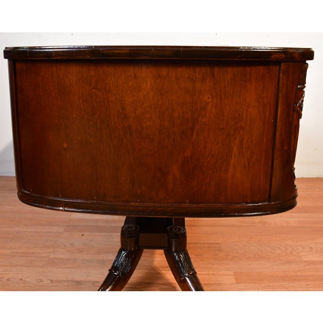 1920s Antique English Regency Style Mahogany Vanity Desk / Makeup Table For Sale - Image 11 of 17