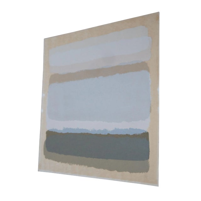 Unique double sided print produced by Vanguard Studios of Beverly Hills, CA. On one side we have an abstract art print in...