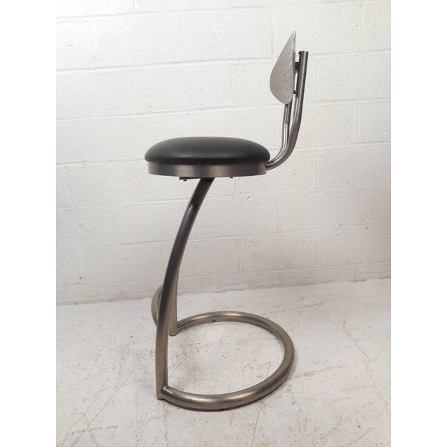 Contemporary Modern Industrial Style Bar Stools - Set of 5 For Sale - Image 10 of 11