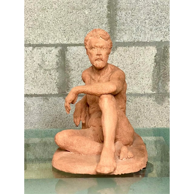 Terra Cotta Vintage Boho Figural Sculpture For Sale - Image 8 of 10