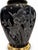 Chinoiserie Vintage 1980s Black Chinoiserie Ceramic Ginger Jar Table Lamp With Linen Shade For Sale - Image 3 of 6