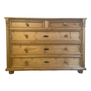 19th Century English Pine Chest of Drawers For Sale