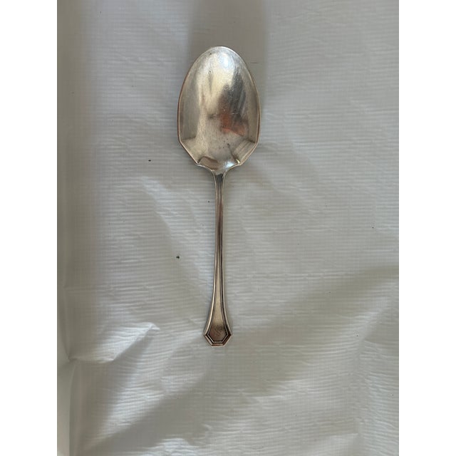 1914 Antique Reed & Barton "Sierra"Pattern Serving Spoon Monogram (S) in very good condition. 8.75"L
