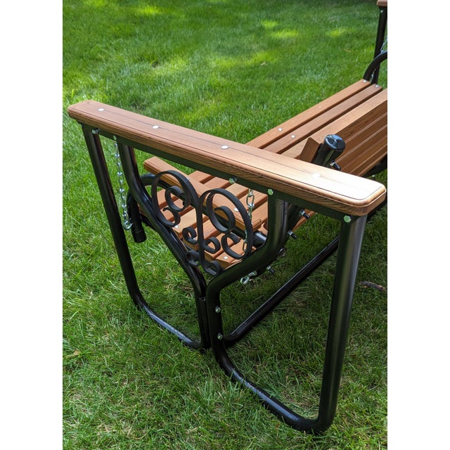 Vintage Cedar Wood Bench Swing Chairish