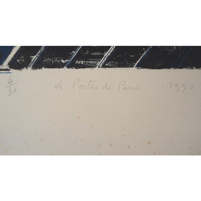 Jean Pons, The Doors of Paris, 1950, Original Lithograph For Sale - Image 4 of 8