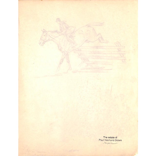 Traditional Original 1944 Pencil Drawing From Hi, Guy! The Cinderella Horse by Paul Brown 42 For Sale - Image 3 of 6