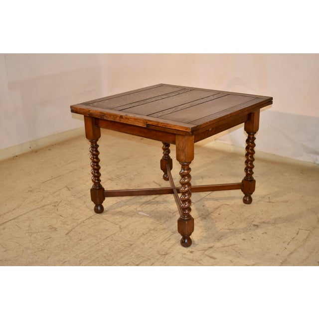 1900 - 1909 English Oak Draw Leaf Table, Circa 1900 For Sale - Image 5 of 9