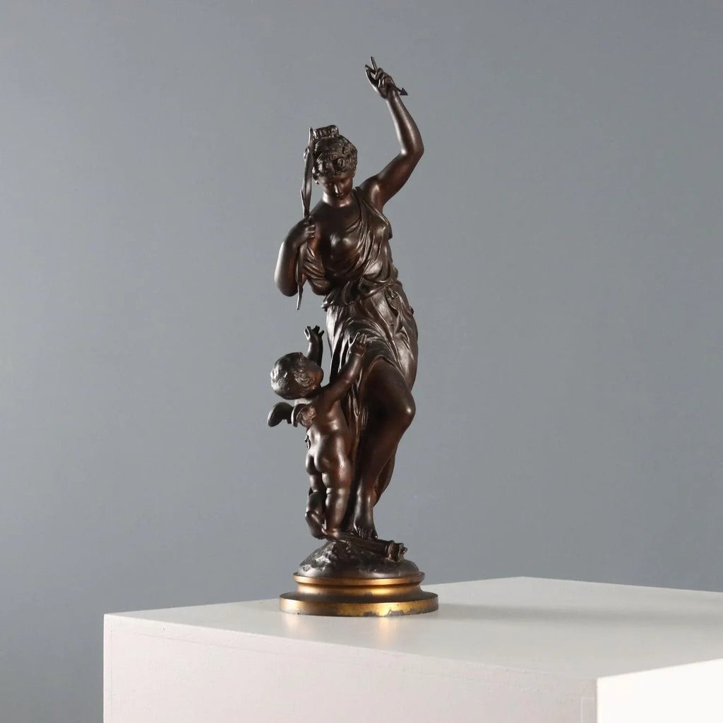 After M. Moreau, Sculpture of Venus and Love, 20th Century, Bronze
