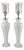 Napoli Opaline Glass Table Lamps from Royal Copenhagen, Denmark, Set of 2 For Sale