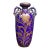 Cobalt Blue Vase With Copper Gilt Floral Decoration For Sale