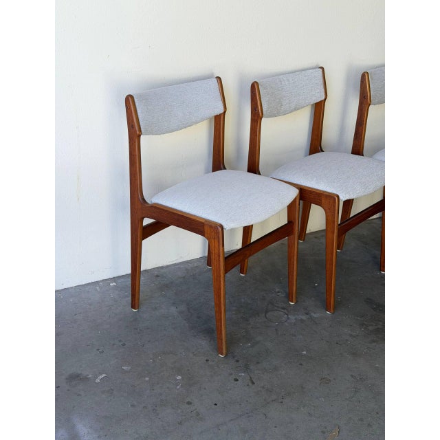 Teak Dining Chairs in Style of Erik Buch Set of 4 Danish Mid Century Modern Scandinavian Vintage 1960s For Sale - Image 10 of 11
