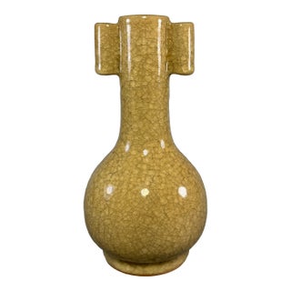 Antique Chinese Crackle‑Glaze Arrow Vase For Sale