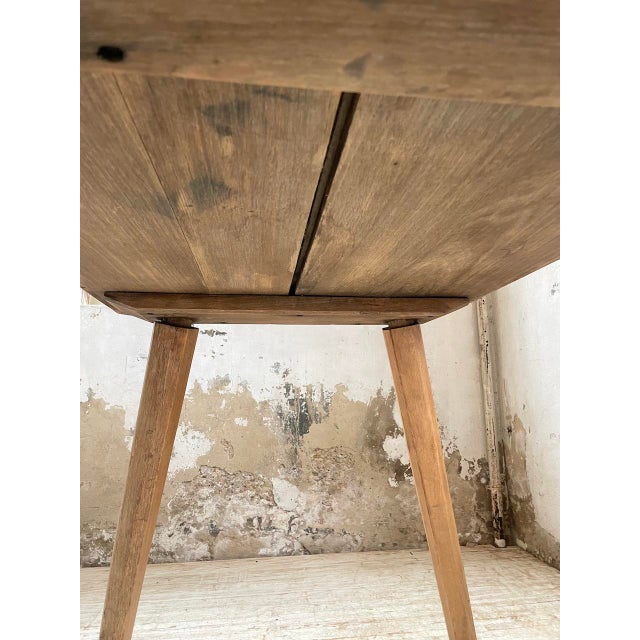 Vintage Brutalist Oak Table, 1950s For Sale - Image 13 of 18
