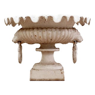 19th Century Cast Iron Basin with Lion Head Handles For Sale