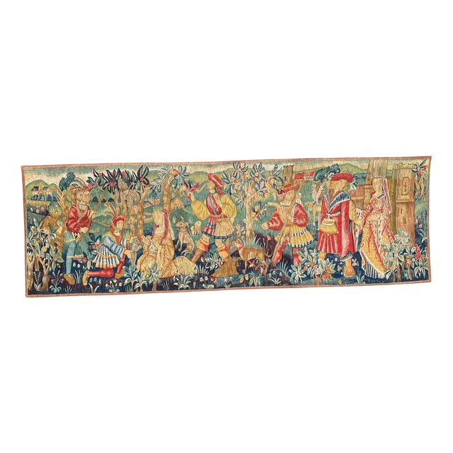 French Tapestry Screenprinted by Hand, 1970s For Sale
