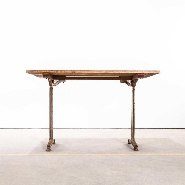 French Cast Base Café Dining Table, 1930s For Sale - Image 9 of 9