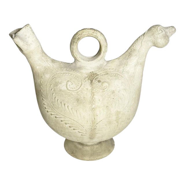 White Hen-Shaped Pitcher, France, 1980 For Sale