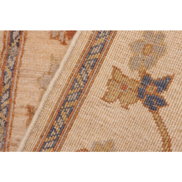 Tan Shabby Chic Ziegler Tan/Rust Wool Runner Rug- 1'11'' X 5'3'' For Sale - Image 8 of 10