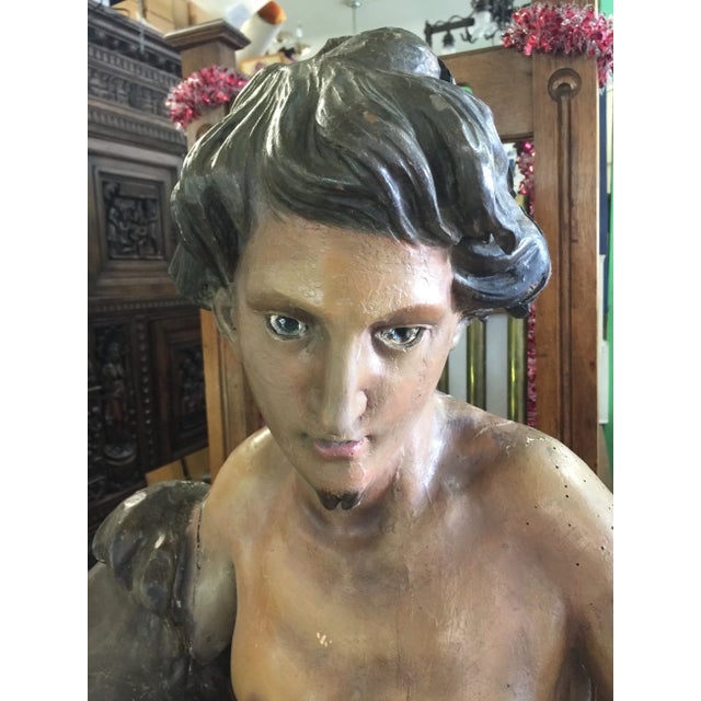 18th Century Italian Figure Saint 56" For Sale - Image 4 of 13