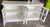1990s Vintage Painted White Sideboard Credenza Coastal Farmhouse Console Window Pane Doors 72” For Sale - Image 5 of 11
