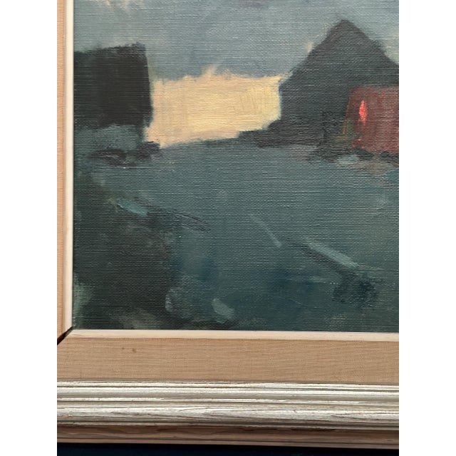 Arne Aspelin, Red Barn, 1950s, Oil on Canvas, Framed For Sale - Image 5 of 13