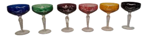 Vintage German Champagne Glasses in Hand-Cut Lead Crystal, 1970s, Set of 6