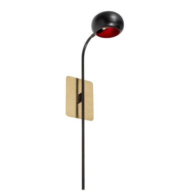 Metal Blossom One Stalk Tulip Wall Light by Pierangelo Orecchioni for Brass Brothers For Sale - Image 7 of 7