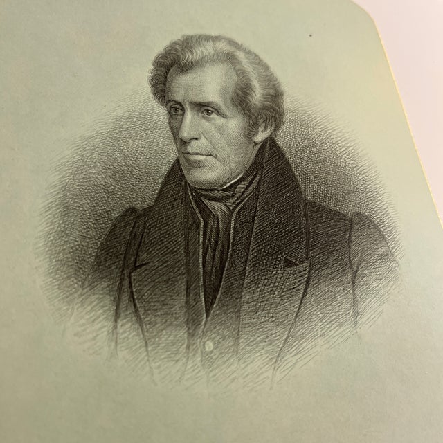 1881 Andrew Jackson Steel Engraving Print For Sale - Image 4 of 4