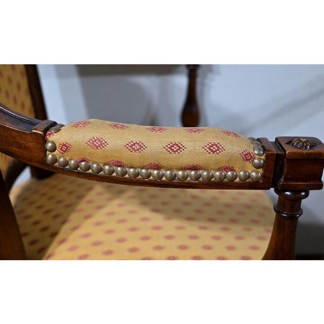 Set of Louis XVI Style Armchairs in Mahogany For Sale - Image 17 of 18