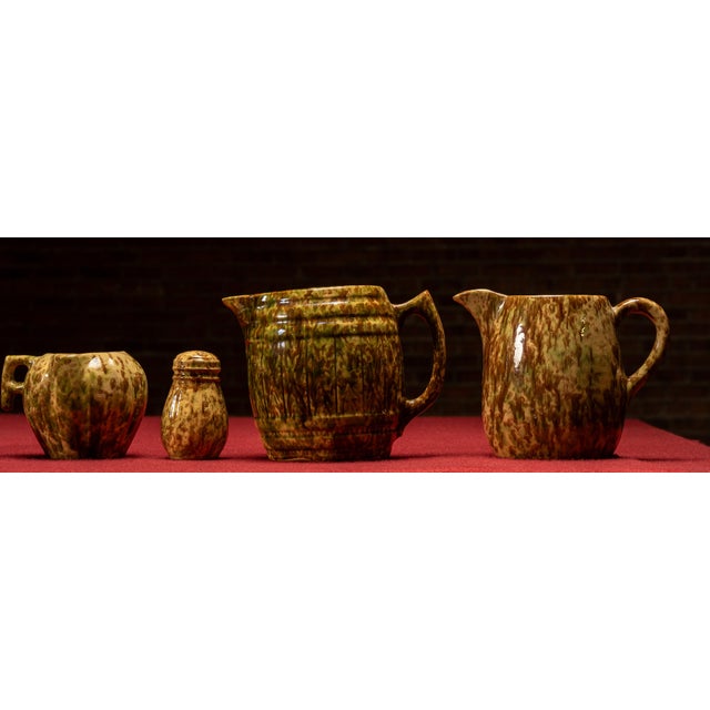 American Vintageorton "Rockingham Woodland Leaf" Splatterware Set - 12 Pieces For Sale - Image 3 of 14