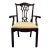 Maitland-Smith Mahogany Chippendale Side Dining Arm Chair For Sale