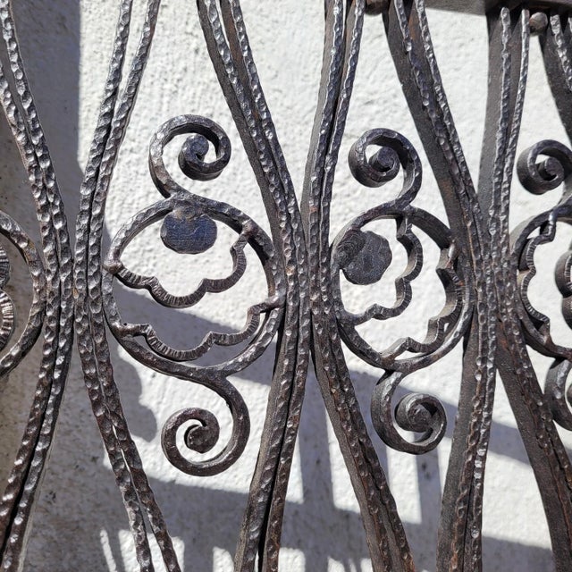 Art Deco Wrought Iron Gates attributed to Edouard Schenck, 20th Century, Set of 4 For Sale - Image 11 of 18