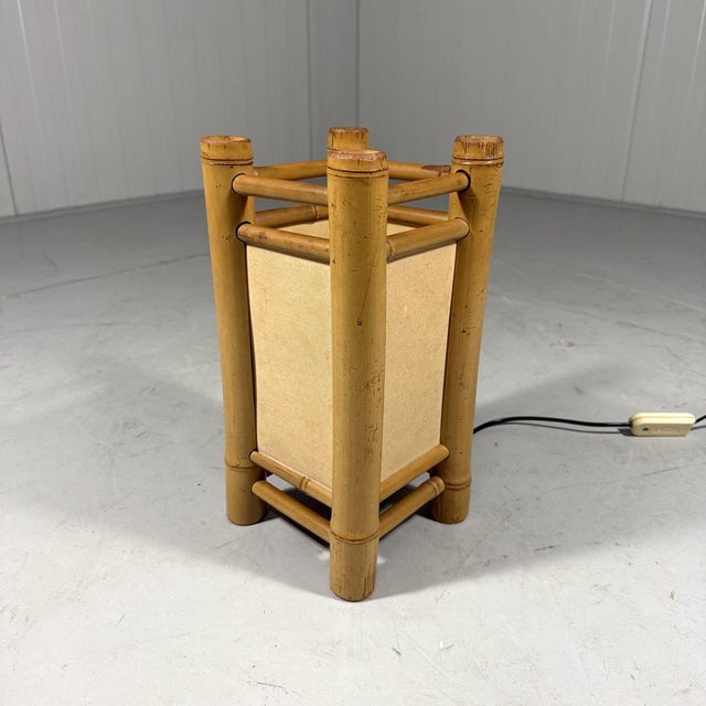 1970s Vintage Rattan Table Lamp, 1970s For Sale - Image 5 of 16