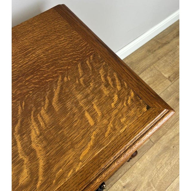 Vintage French Louis Style Oak Chest of 3 Drawers For Sale - Image 12 of 13