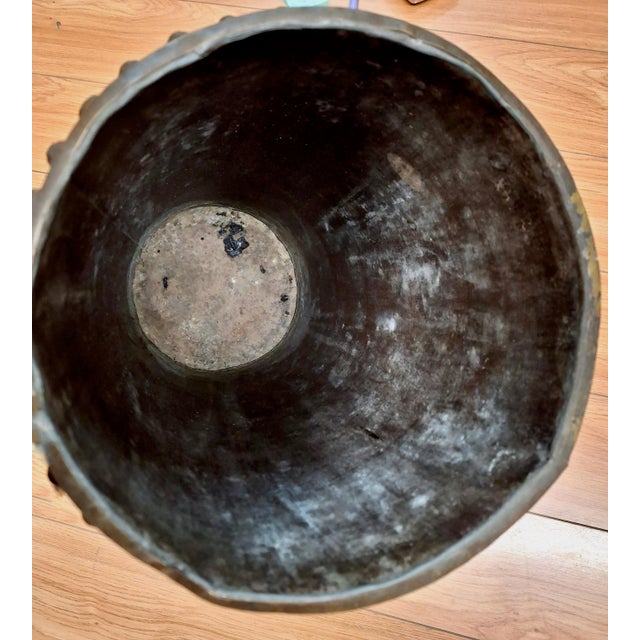 Antique Brass Repoussé Umbrella Stand For Sale - Image 16 of 17