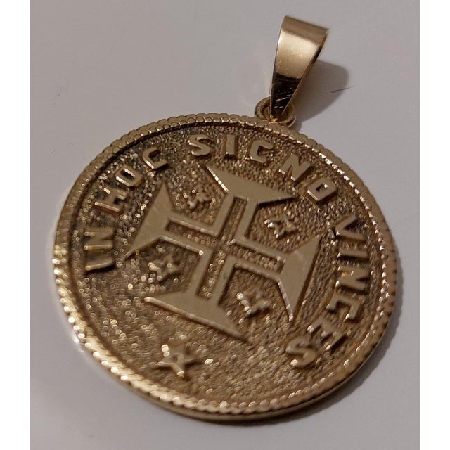Handmade 18k Gold Coin Pendant, 1930s For Sale - Image 6 of 15