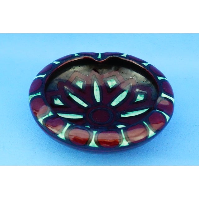 Vintage Art Deco Futurist Ceramic Ashtray by Fama F.A.M.A. Ascoli Piceno, 1930s For Sale - Image 4 of 18
