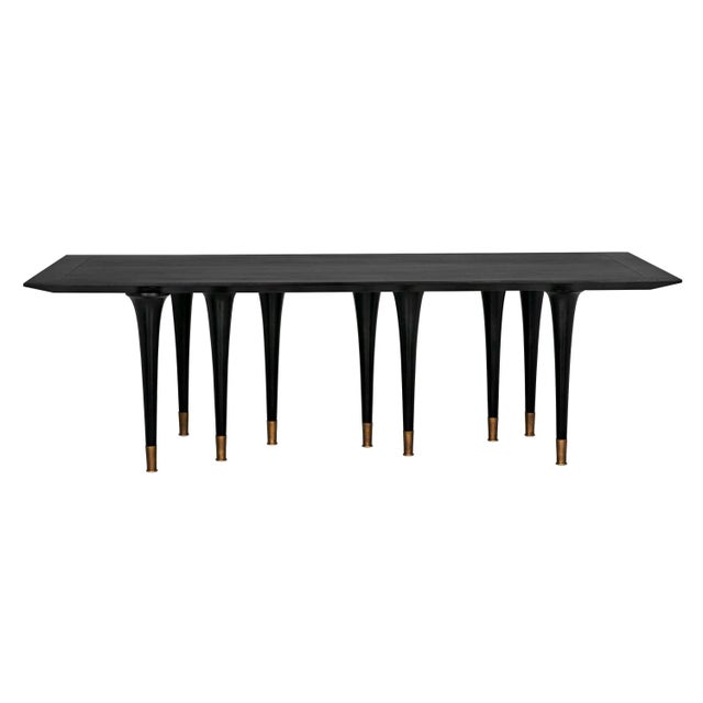 Black NOIR Romeo Dining Table, Hand Rubbed Black For Sale - Image 8 of 10
