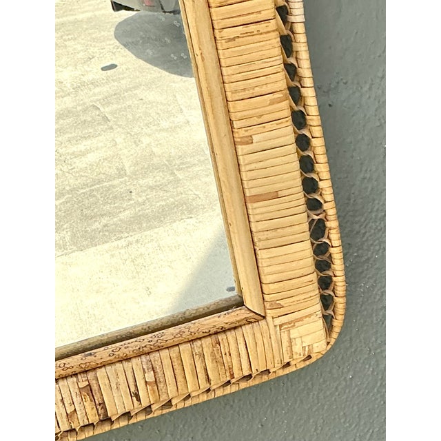 Vintage Woven Rattan Frame Mirror For Sale - Image 17 of 17