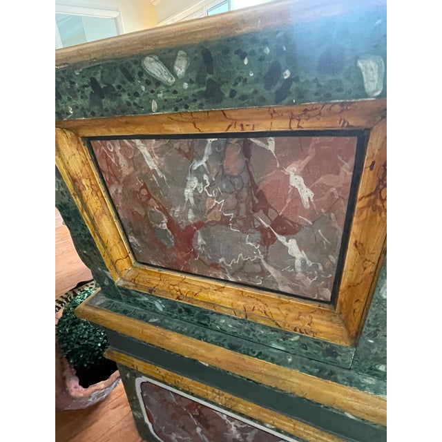 Pair of Italian Polychrome Painted Benches For Sale - Image 9 of 10