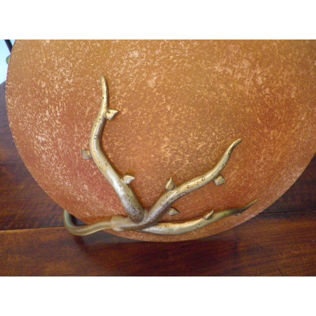 Asymmetrical Pendant Light with Orange Lampshade, 1970s For Sale - Image 12 of 13