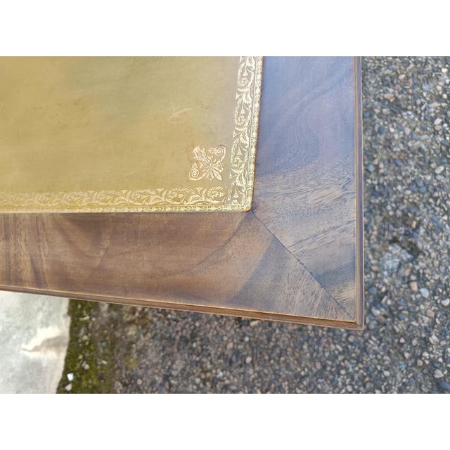Empire Desk in Bronze and Leather, 1950s For Sale - Image 17 of 18