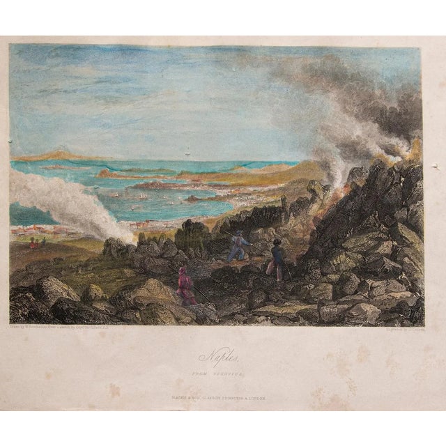 Napoli Landscape Original Etching on Paper, 19th Century For Sale