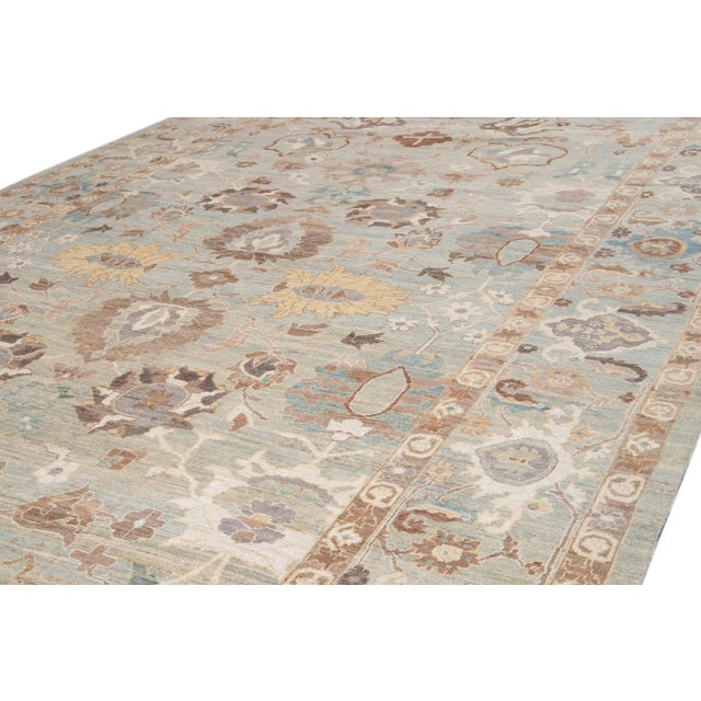 Textile 21st Century Contemporary Sultanabad Rug 13 X 23 For Sale - Image 7 of 13