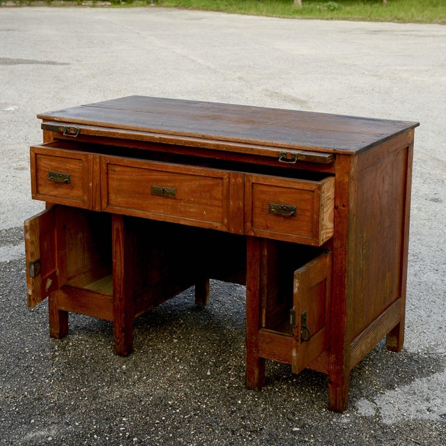 Art Nouveau Desk with Pull-Out Top and Drawers For Sale - Image 4 of 9