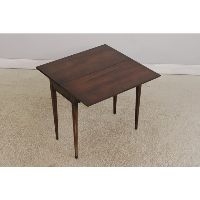 Wood English Style Flip Top Mahogany Game Hall Table For Sale - Image 7 of 16