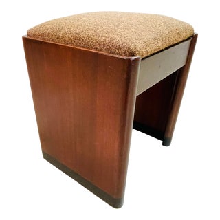 Vintage Art Deco Square Footstool For Sale