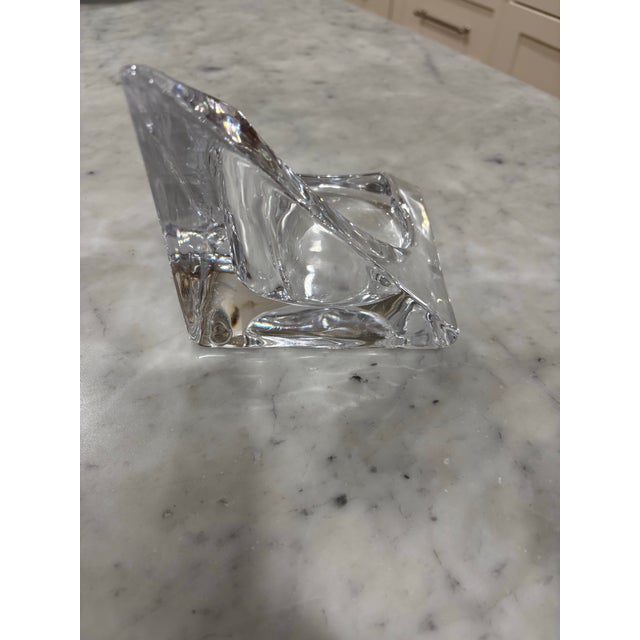 Glass Vintage Crystal Wine Coaster Designed by Tord Kjellström, Sweden. Bar Cart Glam, Vintage Barware, Palm Beach Regency & Grandmillennial- See Pics! For Sale - Image 7 of 7